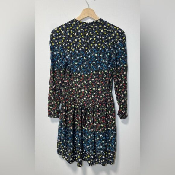Balenciaga.silk 100% Silk Floral Dress Black Size 40 (Fits Like US M) - Picture 3 of 7